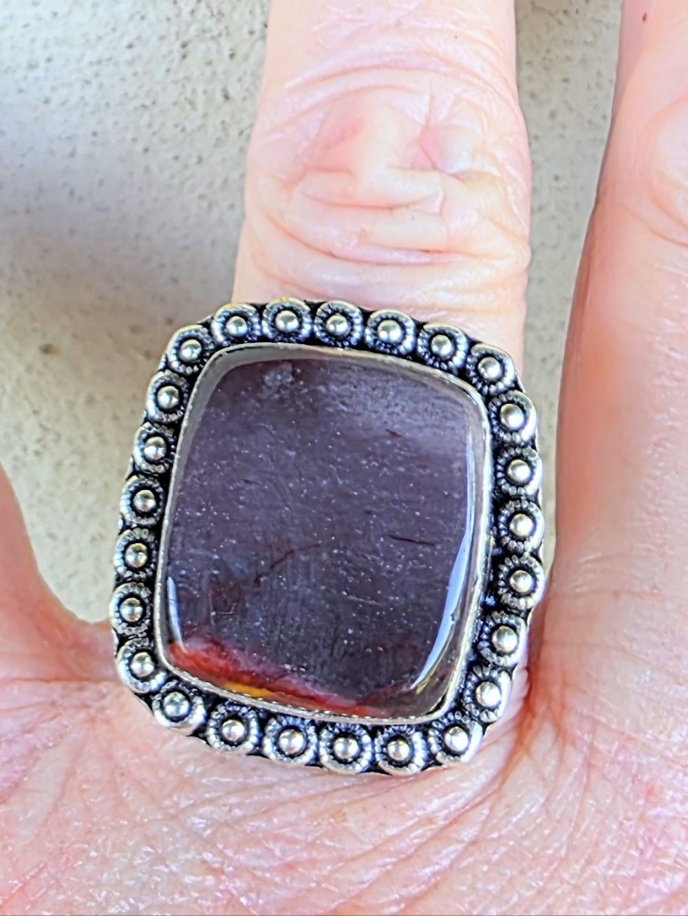 Mookaite Gemstone Ring in 925 Sterling Silver (9)